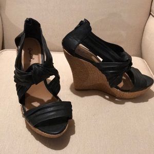 Wedge heels black size 9.5
